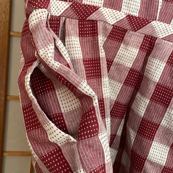 ModCloth Broadcast Coordinator Sleeveless Shirt Dress Red/Ivory Gingham Size 6 - Picture 7 of 16
